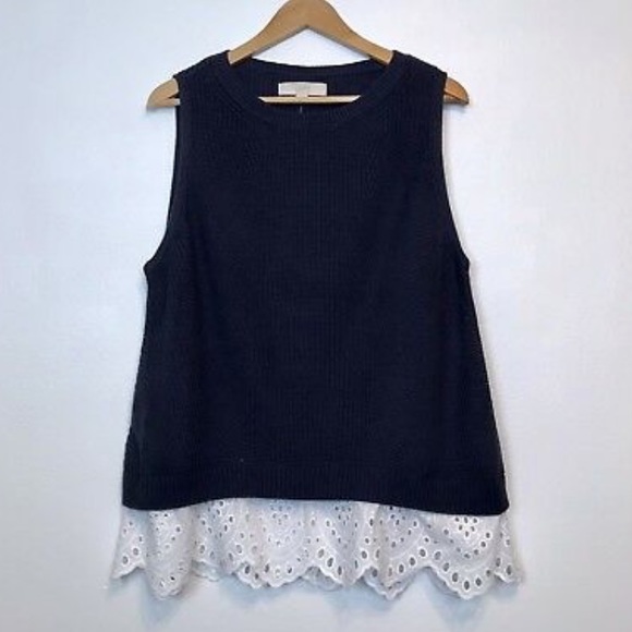 LOFT Sleeveless Eyelet Top - Picture 3 of 8